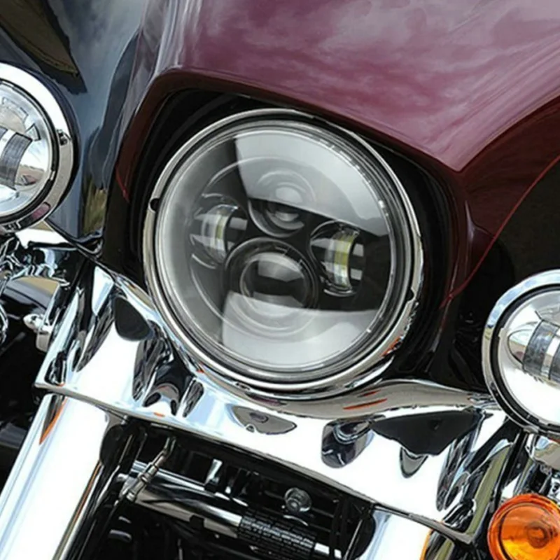 FADUIES черный 7-дюймовый мотоциклетный светодиодный проектор фара