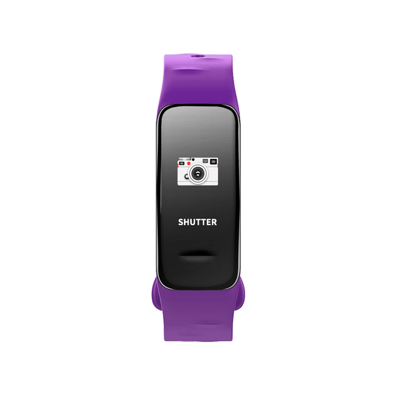 Purple Bluetooth Смарт-браслет кровяное давление и монитор сердечного ритма Водонепроницаемый Фитнес-браслет трекер сна для спорта здоровье - Цвет: Purple