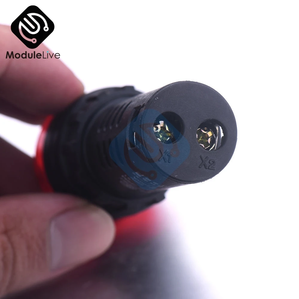 Безопасная сигнализация AC DC 12V Красный светодиодный активный зуммер сигнальный