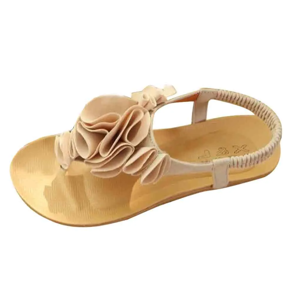 SAGACE Sandals Women Flower Summer Bohemia Sweet Sandals Clip Toe Sandals Beach Chaussures Femme Casual ComfortableShoes