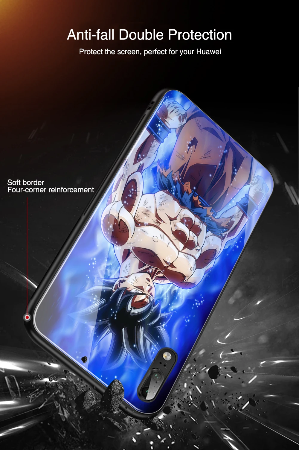 Для huawei P20 Lite чехол Супер Saiyan Dragon Ball чехол из закаленного стекла для huawei Note 10 mate 9 10 Pro P10 P20 Honor V9 V10 Play