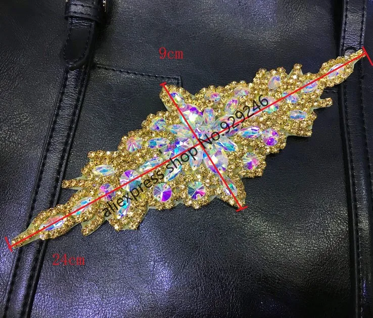 1 шт./лот модная обувь с украшением в виде кристаллов желтый цвет АВ аппликация из