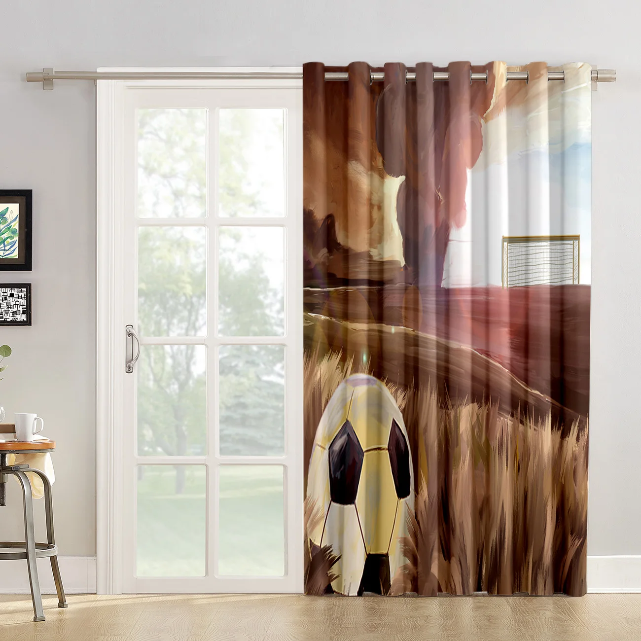 3D оконные шторы футбольного атлетического стадиона занавески для гостиной