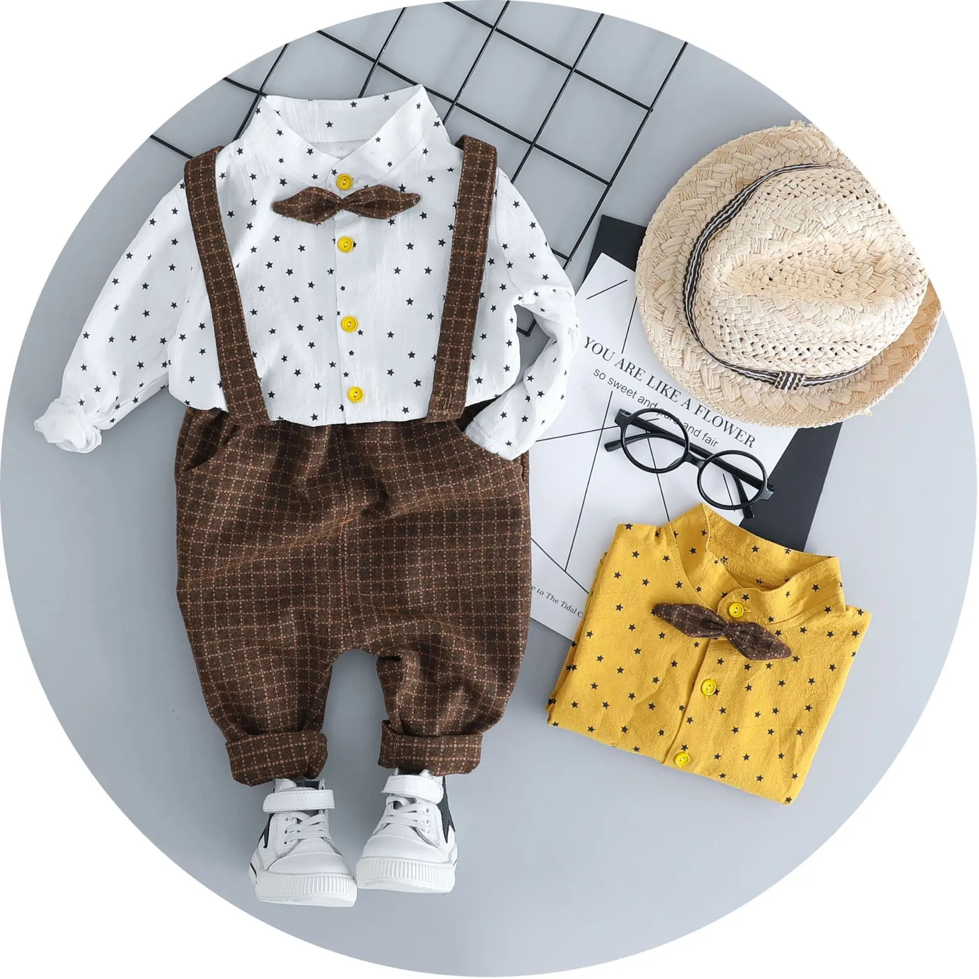 Коллекция 2019 года Осенние комплекты одежды для маленьких мальчиков детская