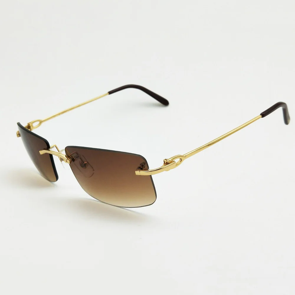 

Retro Rimless Sunglasses Men Shades Women Sunglasse Carter Glasses Vintage Sun Glasses Accessories of Eyewear for Summer Driving