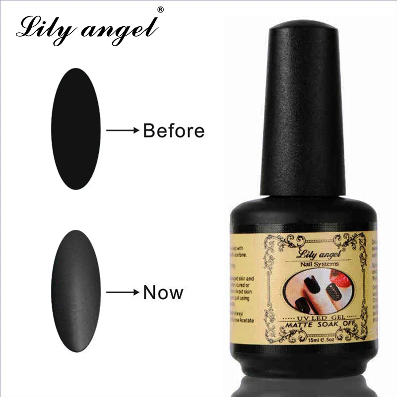 Лак для ногтей LiLY angel 15 мл суперматовый прозрачный гель дизайна верхнее покрытие