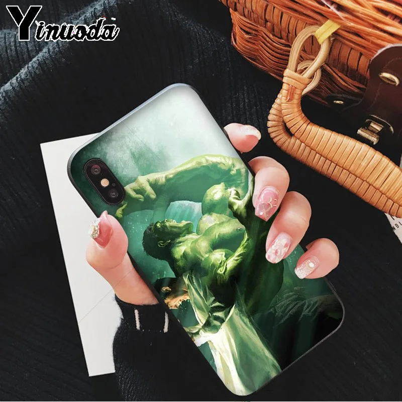 Yinuoda герои Marvel Hulk DIY печать рисунок чехол для телефона чехол для iPhone 5 5Sx 6 7 7plus 8 8Plus X XS MAX XR