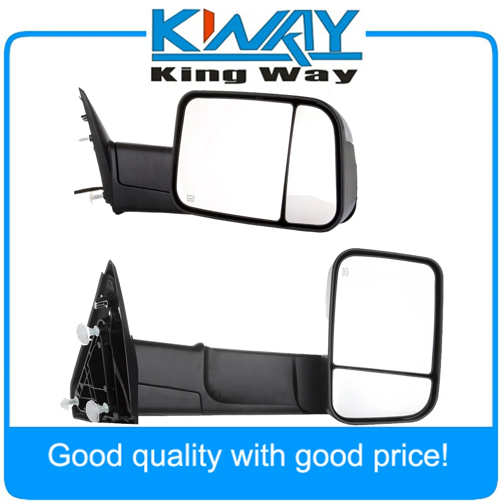 Пара хромированных силовых нагревательных зеркал для буксировки подходит 2009 2015