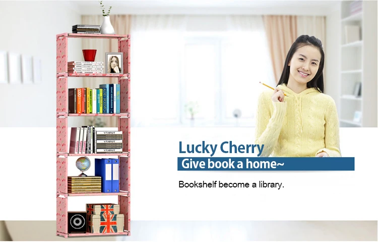 Простая 5 сетки книжная полка креативная полка для хранения книг растения разное DIY комбинированная полка напольная детская книжная полка