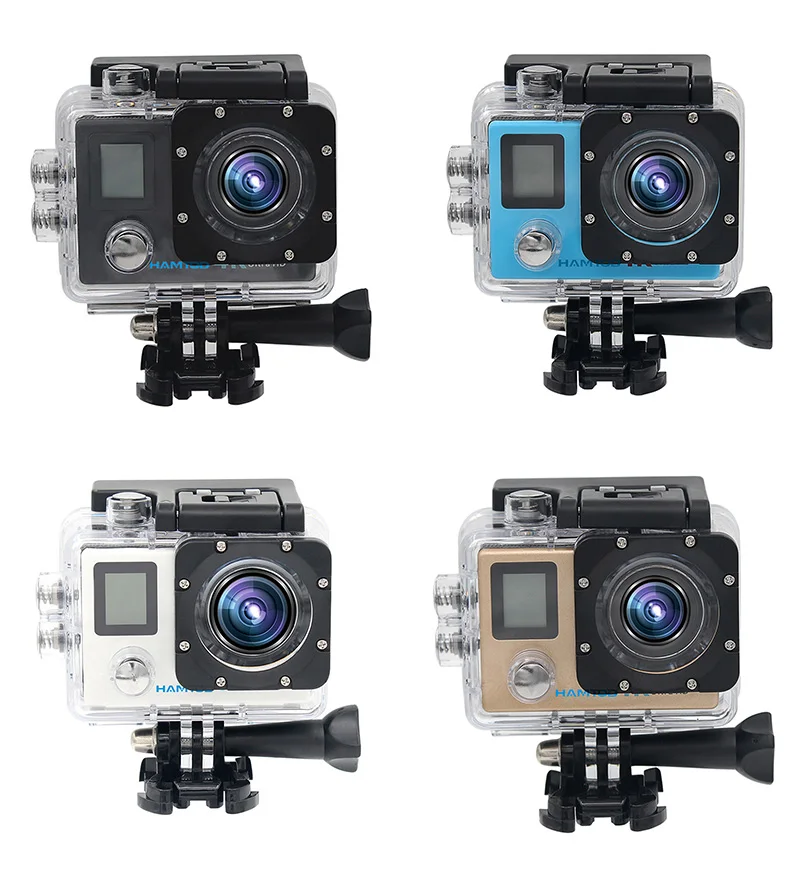 HAMTOD H6A 4K WiFi Экшн-камера 2,0 дюймов ЖК-экран 1080P HD Дайвинг Водонепроницаемая мини видеокамера Спортивная камера s, объектив 140 градусов