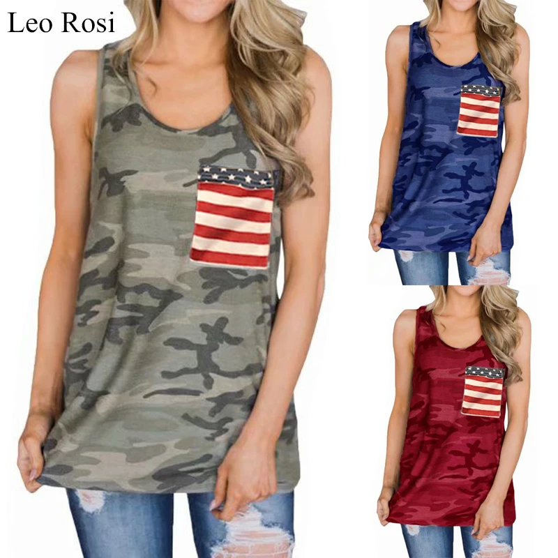 Leo Rosi 2019 летние новые модные женские камуфляжные топы повседневные футболки без
