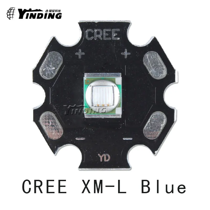 5 шт. Cree Xlamp XM L XML T6 U2 U3 Синий 460 нм 10 Вт Мощный светодиодный эмиттер чисветильник с 20