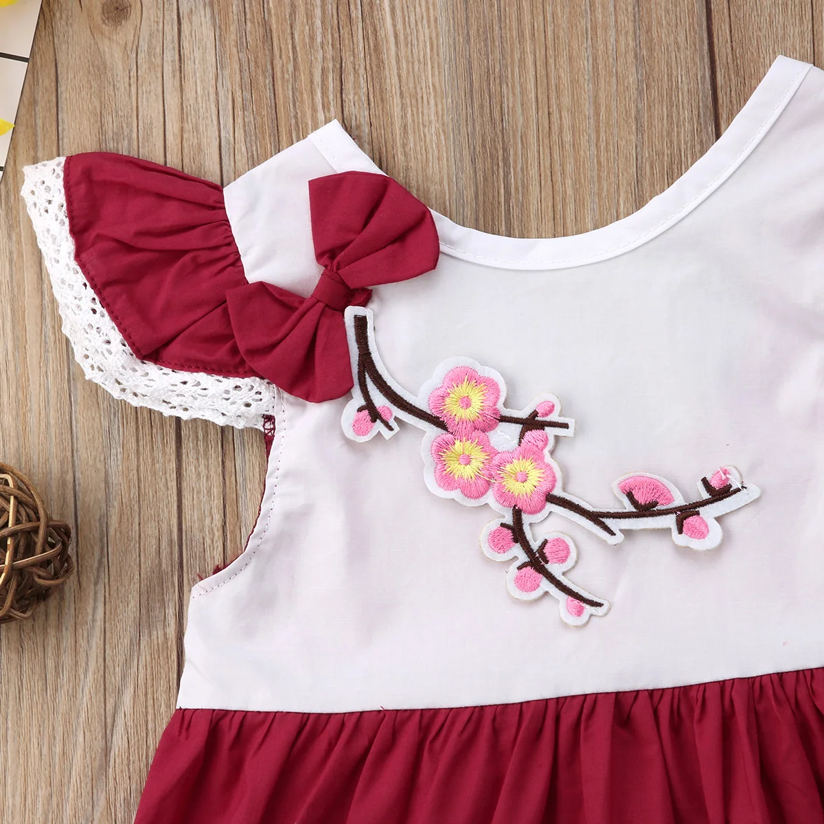 2018 новый вышивка новорожденных Одежда для детей малышей девочек цветочные