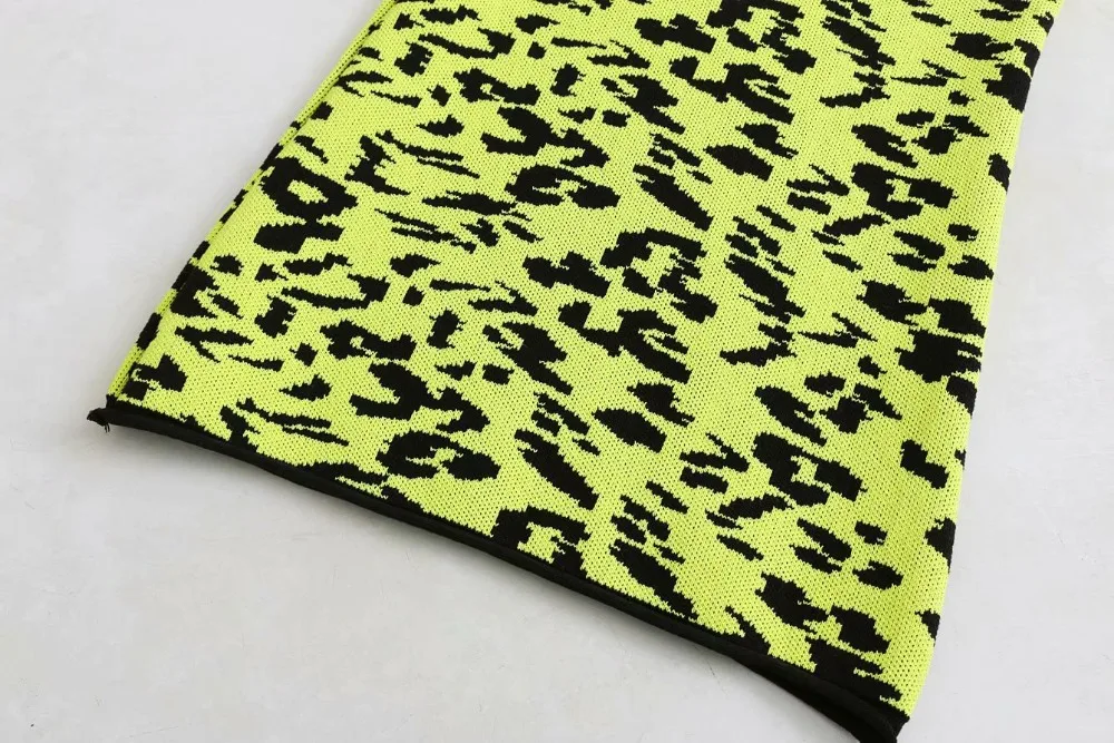 Женская винтажная пикантная трикотажная юбка карандаш с леопардовым принтом faldas