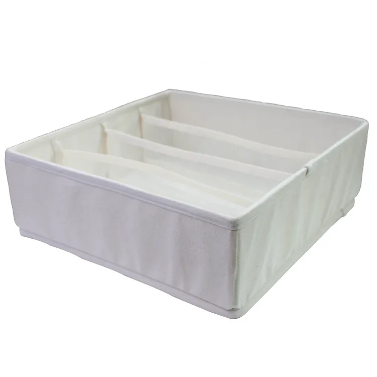 White Style 2 Foldable Underwear Storage Boxes Washable Closet Drawer Socks Organizer with Zipper - Цвет: White Style 2