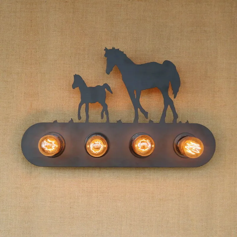 E27 Реплика дизайнер промышленный Стиль Письмо знак животного Настенный