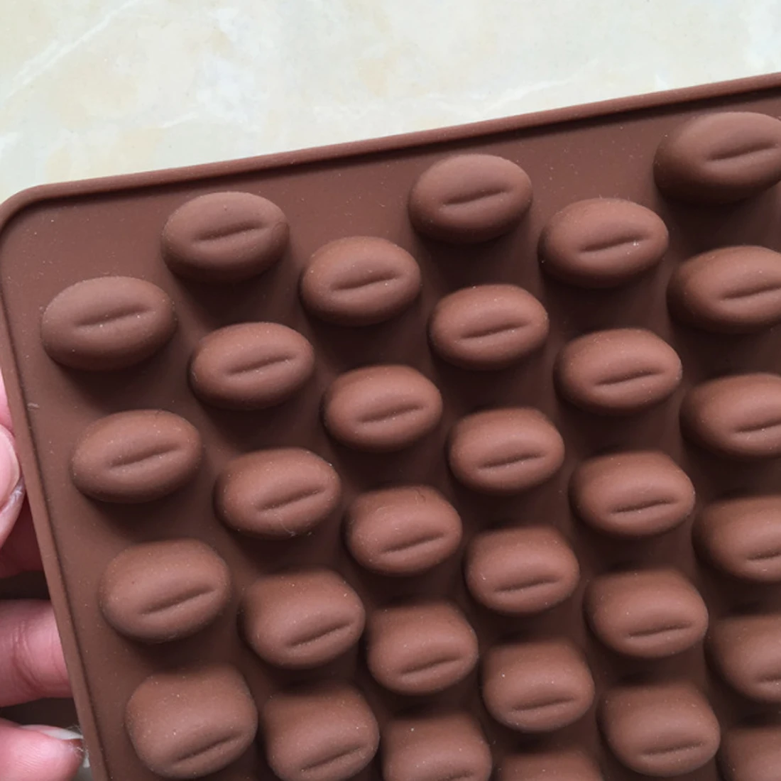 Силиконовые формы для шоколада силиконовые 55 полости Мини кофейные бобы