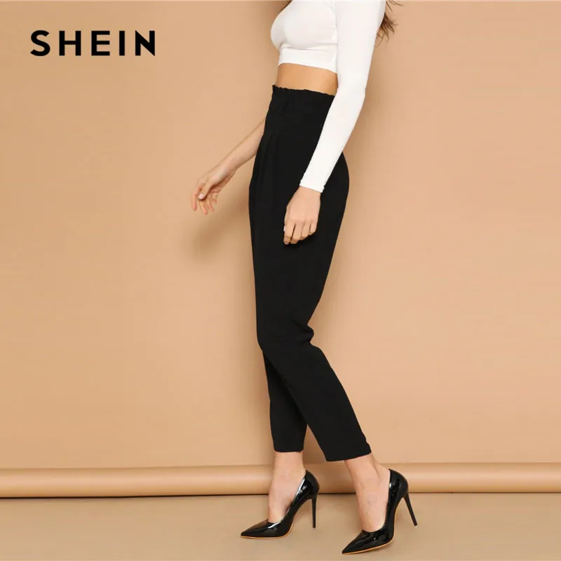 SHEIN Однотонные Зауженные Брюки Стильные Офисные Брюки