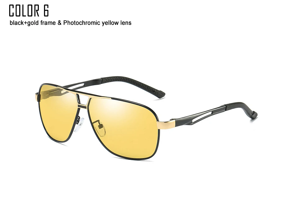 Photochromic Lens VEVAN квадратные фотохромные солнцезащитные очки мужские поляризованные UV400 Винтажные Солнцезащитные очки мужские очки для вождения ночного видения lentes de sol hombre - Цвет линз: Photochromic Lens