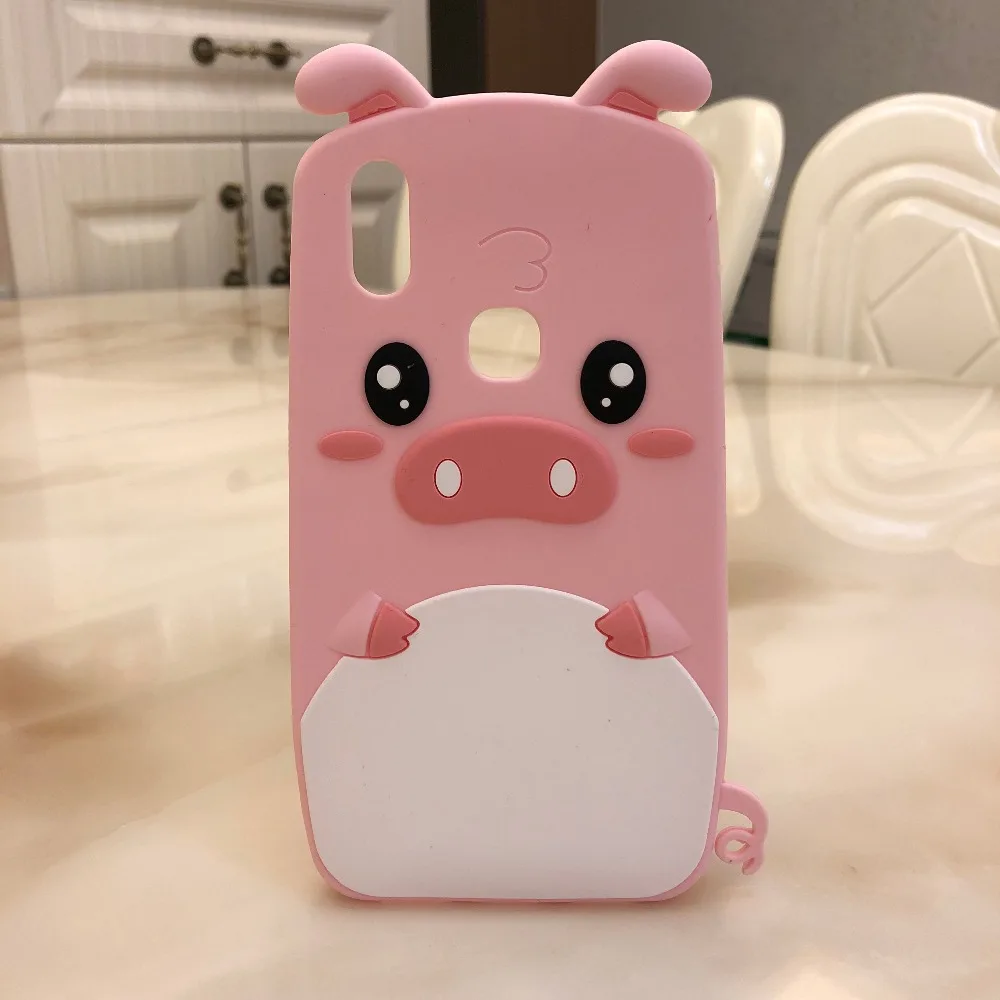 Розовый поросенок ЧЕХОЛ ДЛЯ Vivo V 9 Vivo Y85 случае 3D кремния мультфильм Soft Phone обложка чехол для естественных v9
