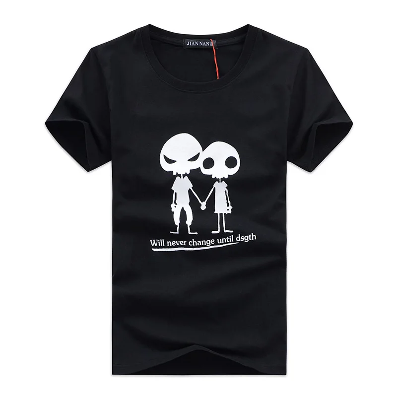 Футболка мужская хлопковая с коротким рукавом приталенная 5XL узором пришельцами