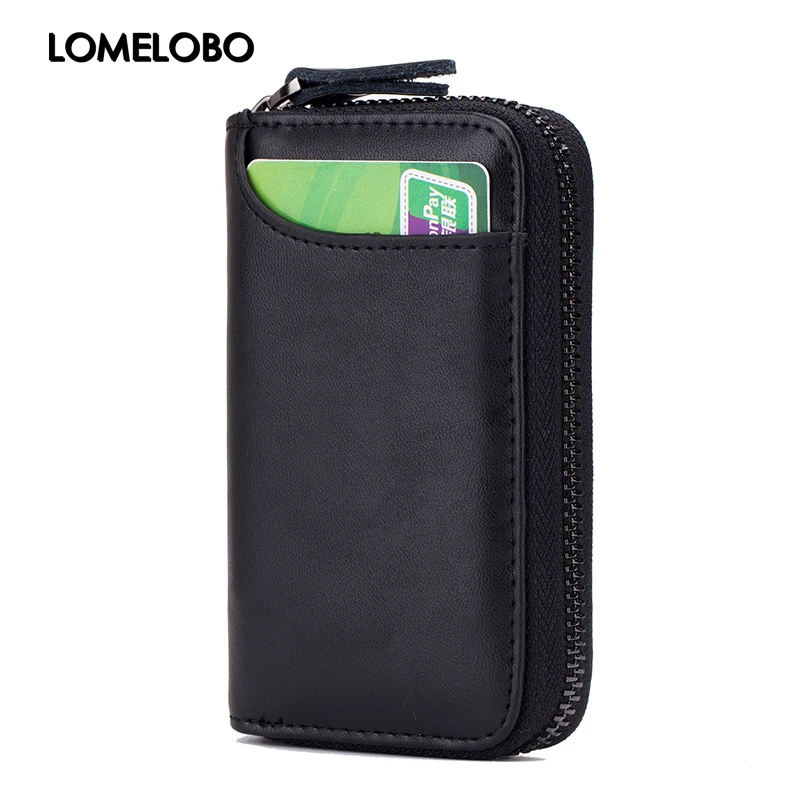 Lomelobo, Раздельный кожаный мужской кошелек для ключей, женский брелок для ключей, кошелек для монет, мужской держатель для карт, органайзер, многофункциональный автомобильный чехол для ключей