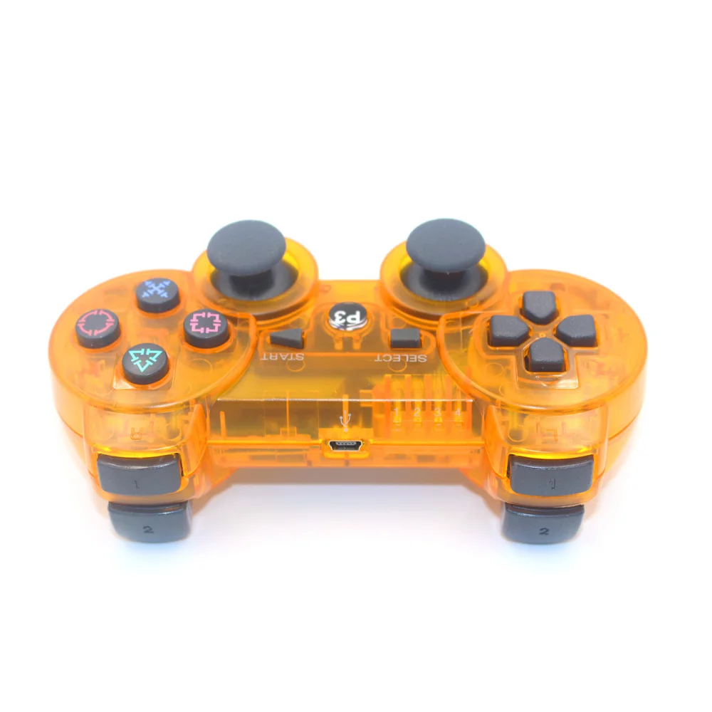JIELI беспроводной Bluetooth прозрачный цветной контроллер для sony playstation Dualshock 3 PS3 контроллер вибрации геймпад