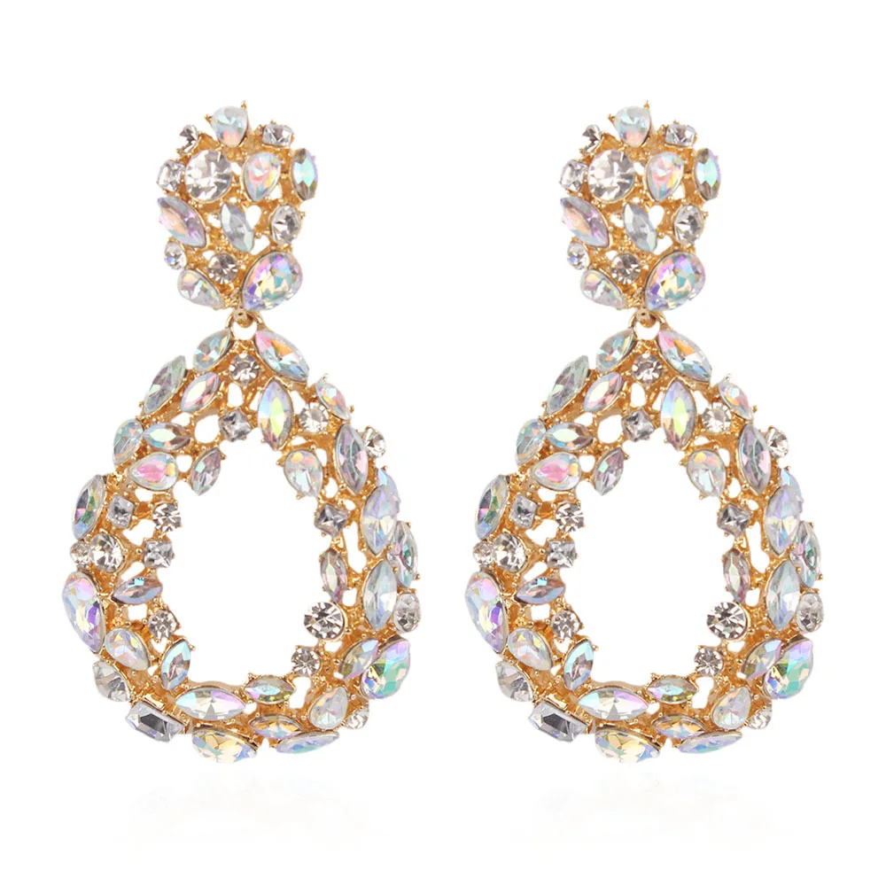 Новый дизайн квадратные Подвесные серьги Za с кристаллами женские