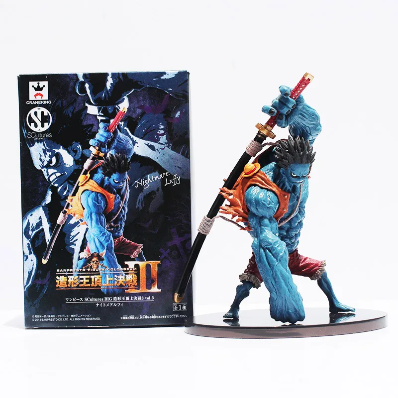 with color box Новая версия кошмар Луффи Классический Аниме Манга Eiichiro Ода одна деталь Banpresto фигурка игрушки - Цвет: with color box