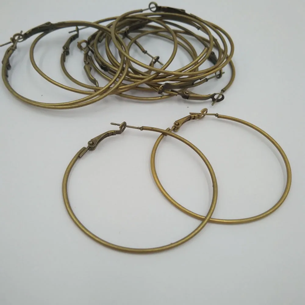 Большой круг обруч серьги фурнитура античная бронза крючки провода для
