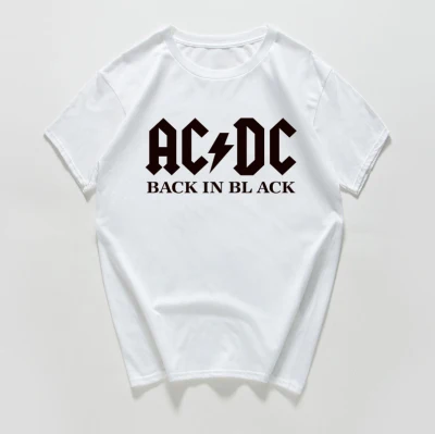 B146MT white Уличная одежда AC/DC футболки женские/мужские рок-группа футболка размера плюс хлопок крутая футболка женская одежда винтажные Топы - Цвет: B146MT white