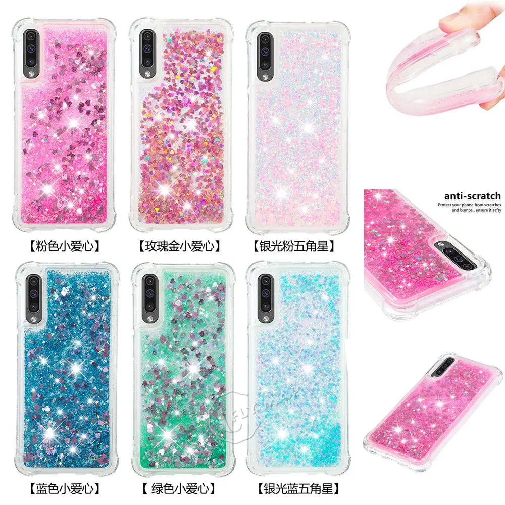 Блестящий чехол со звездами для Samsung Galaxy A50 A 50 2019 A505FN A505F/DS SM-A505FN SM-A505F/DS жидкий