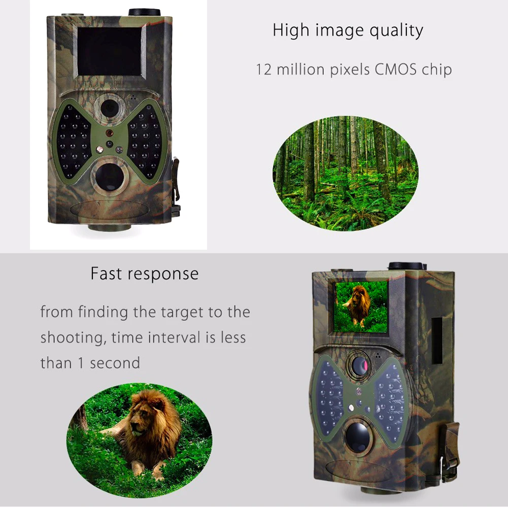 Водонепроницаемый ЖК экран инфракрасная домашняя камера безопасности Охота