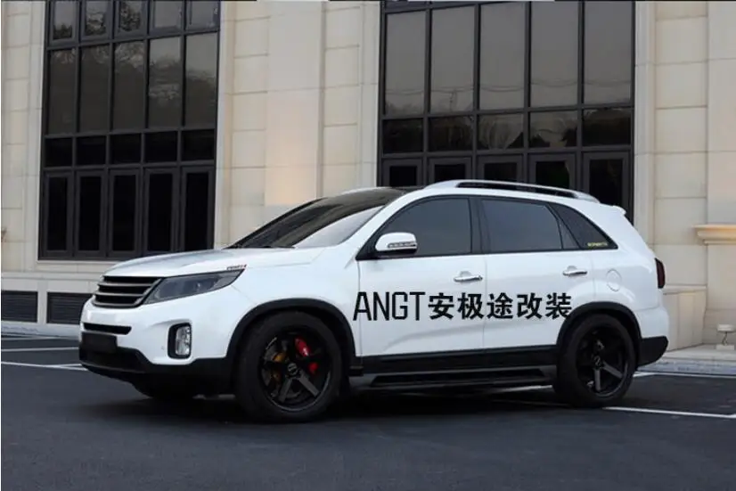 Высокое качество ABS черный UNPAINT автомобиль передний бампер гонки решетки Вокруг Накладка для KIA Sorento 2013