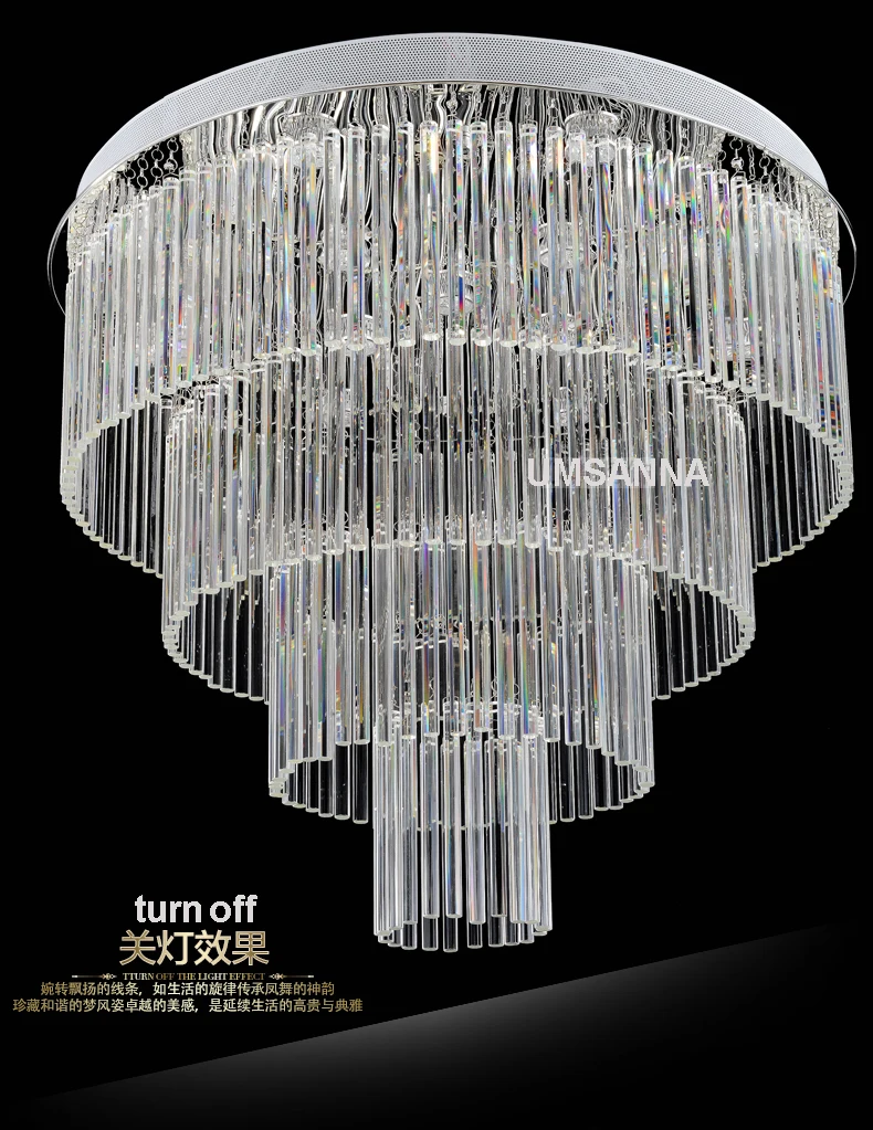 Современные светодиодные люстры с несколькими кругами K9 хрустальная люстра