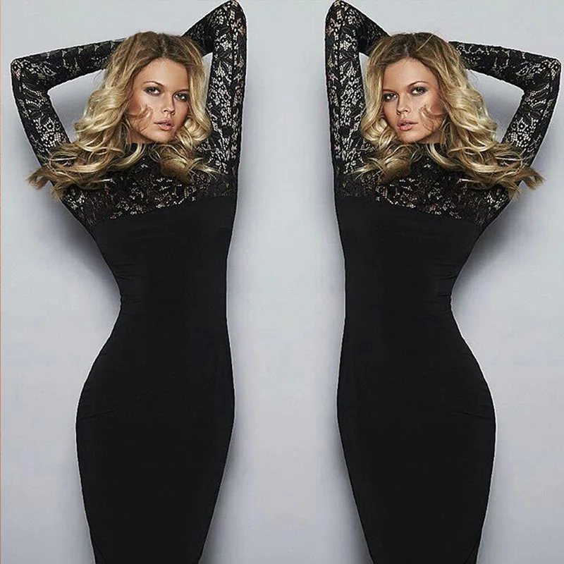 Женское вечернее платье водолазка BKLD белое красное черное облегающее миди с