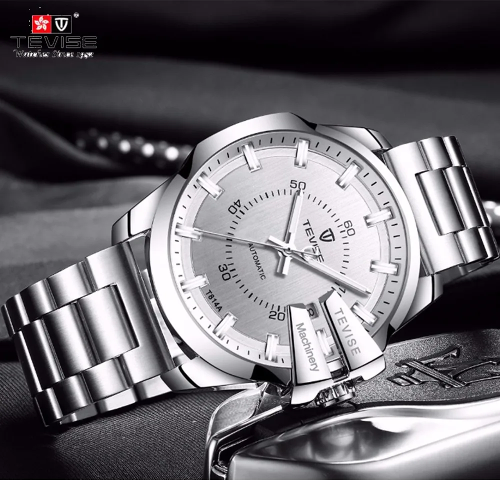 Новинка 2018 Брендовые мужские механические часы TEVISE светящиеся автоматические