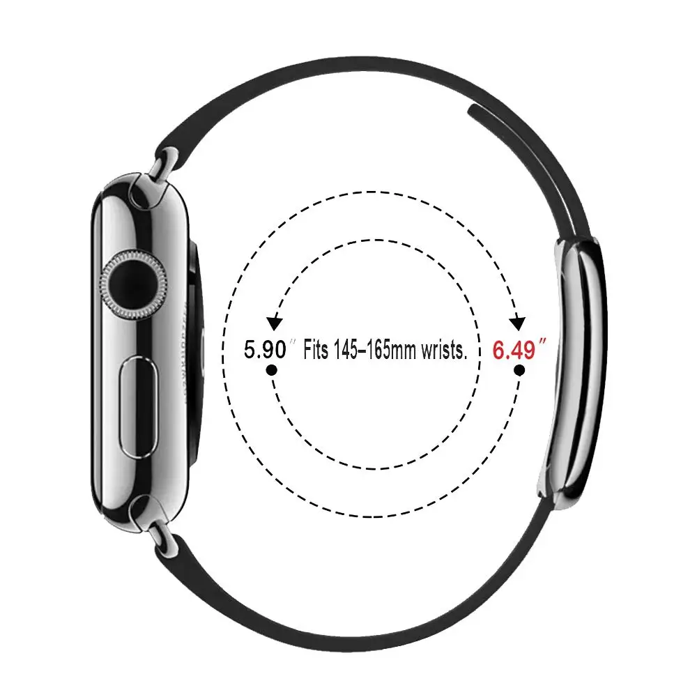 Кожаный ремешок для Apple Watch 38 мм 40 42 44 женщин современный сменный с пряжкой iWatch Series