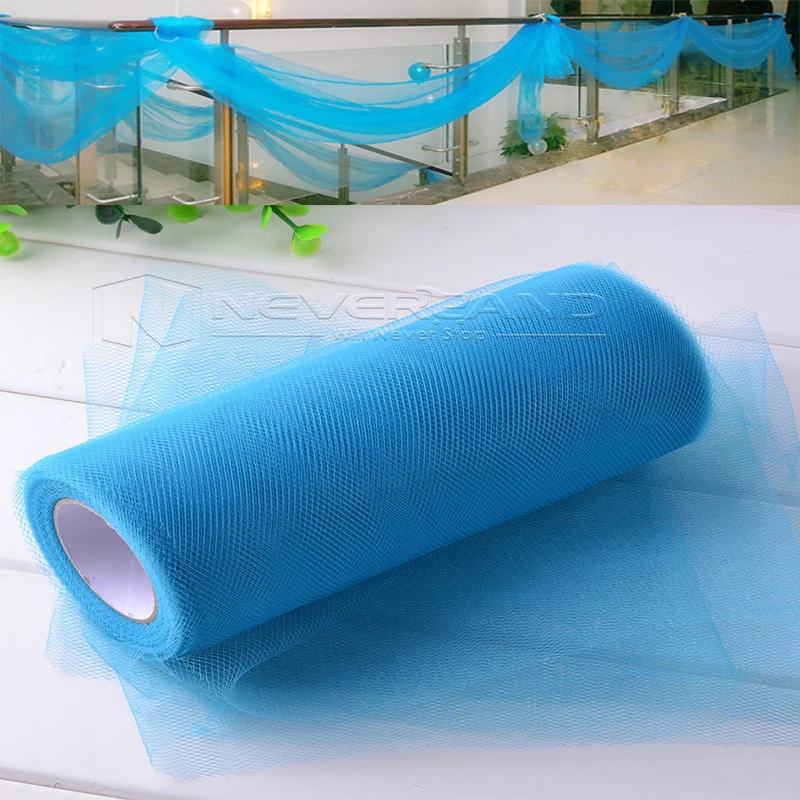 Горячая Распродажа украшения синий матовый тюль рулон катушка 6 дюймов x 25 ярдов