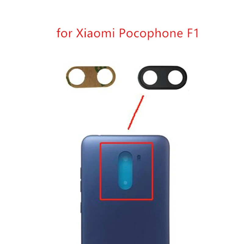 

2 шт. для камеры Xiaomi Pocophone f1 стеклянный объектив задняя камера стеклянный объектив замена ремонтные запасные части с клеем