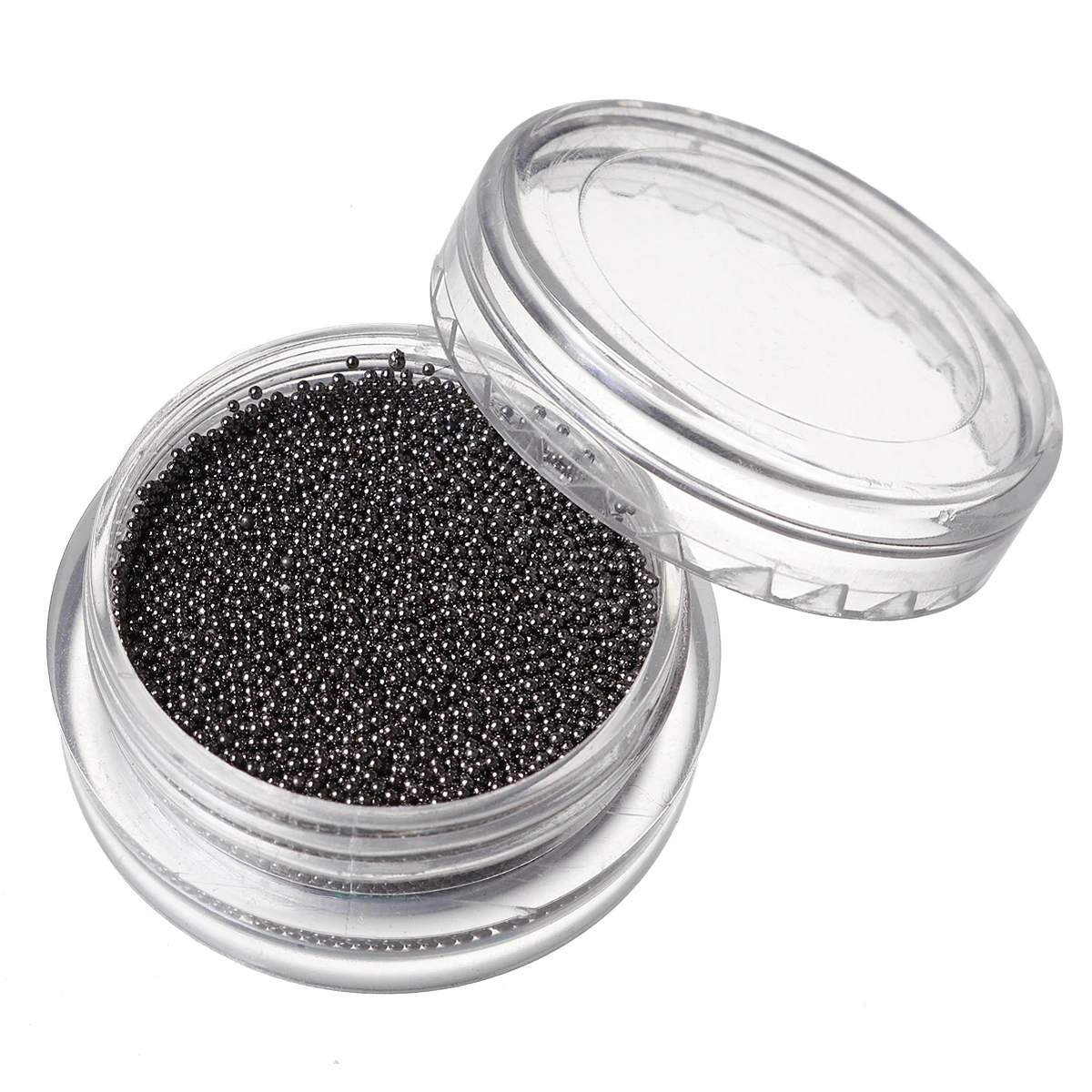 0.6mm Black Monja, 4 цвета, смешанные размеры, для дизайна ногтей, Металлические Мини Маленькие икры, смешанные бусины, Кристальные камни, 3D Шарм, стразы, сделай сам, украшения - Цвет: 0.6mm Black