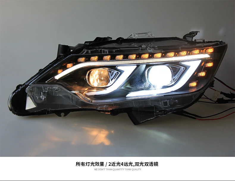 Автомобильный Стайлинг для Toyota Camry V55 светодиодный фар фары ближнего света drl Объектив Двойной Луч H7 HID ксеноновая лампа