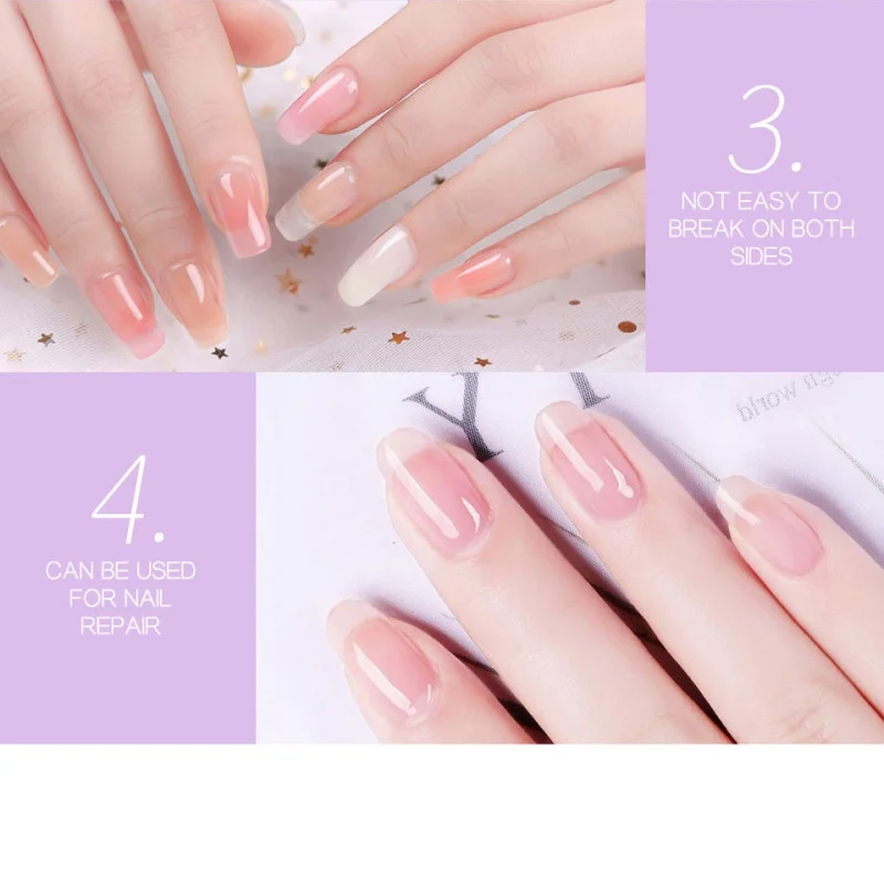 10 шт./пакет для наращивания ногтей из стекловолокна акриловые накладки