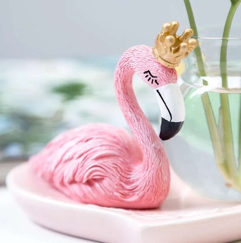 Творческий фламинго украшение дома гидропонная ваза офисное стола стакан с