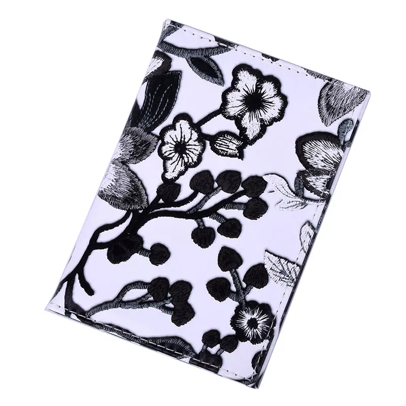 Flower Travel Passport Holder Protector Cover PU Leather Card Credit Covers Case Wallet for Russian American France Netherland
