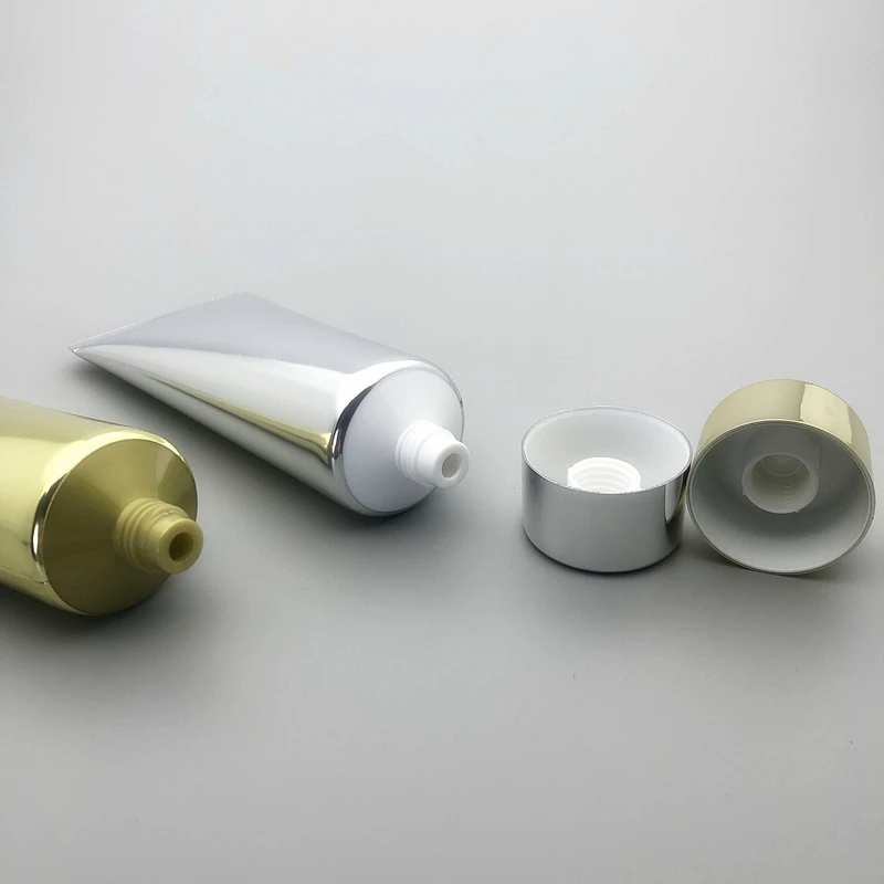 100 мл 30 шт./лот пустая блестящая золотая/серебряная Мягкая трубка для эмульсии/CC