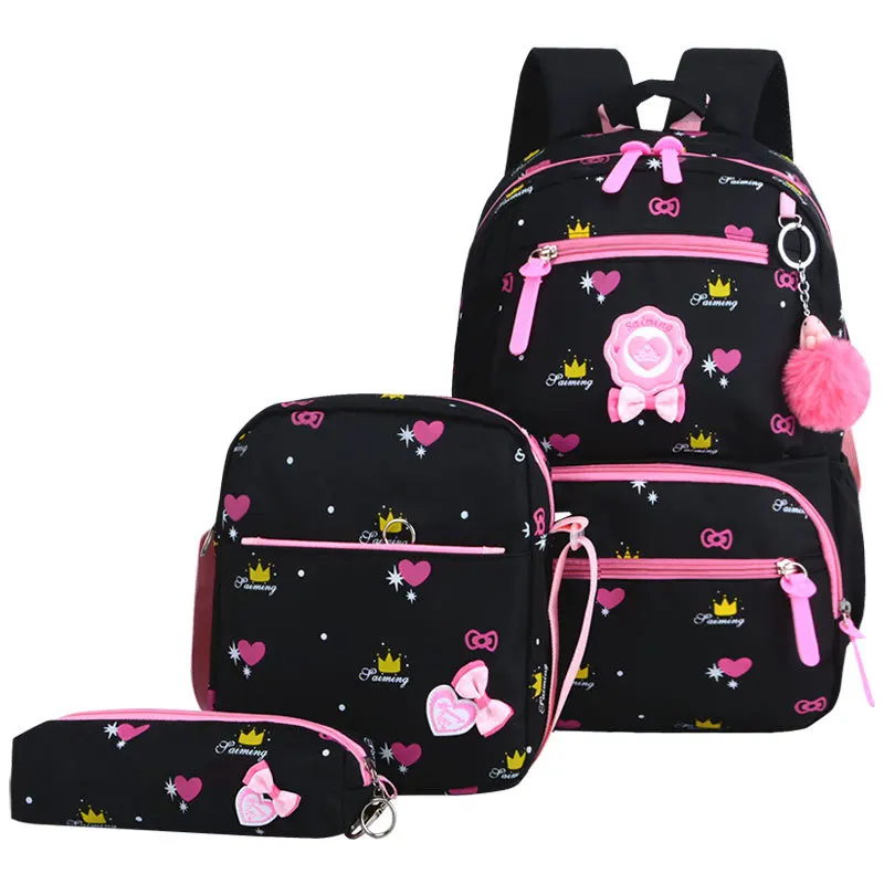 children school bags girls primary school backpacks kids schoolbags 3pcs/Set backpacks children princess backpacks sac enfant