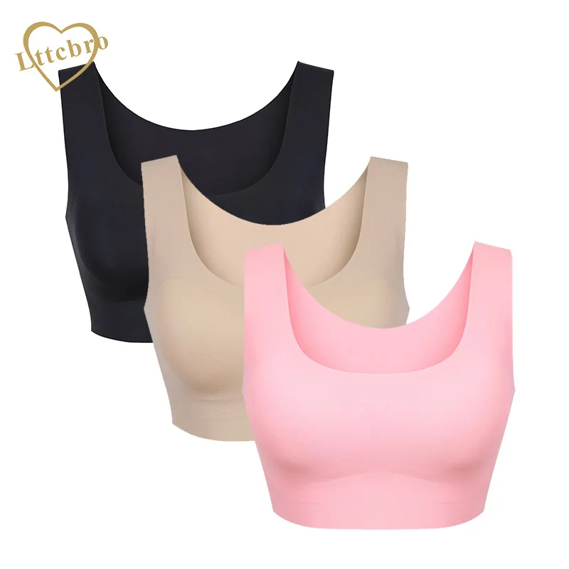 3 шт./упаковка бесшовный бюстгальтер для сна размера плюс без