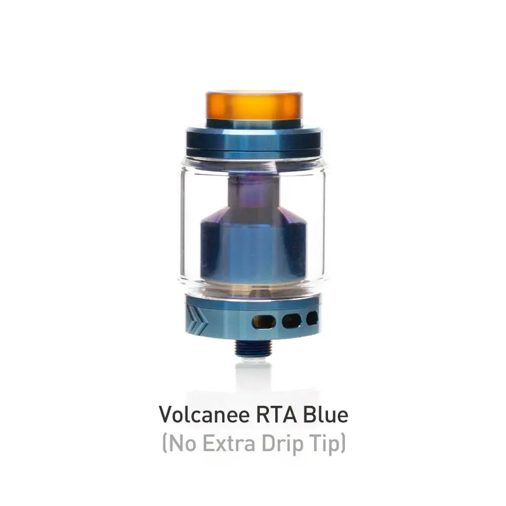 blue Volcanee RTA атомайзер с двойной катушкой 5 мл 24 мм Диаметр Топ Заправка для Vape электронная сигарета vs Reload Doggy Style Skyline RTA - Цвет: blue