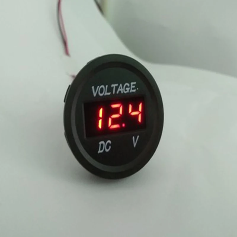 ORANGE KALAIDUN измеритель напряжения светодиодный цифровой дисплей панель мини Водонепроницаемый вольтметр монитор Измеритель для мотоцикла автомобиля лодки - Цвет: ORANGE